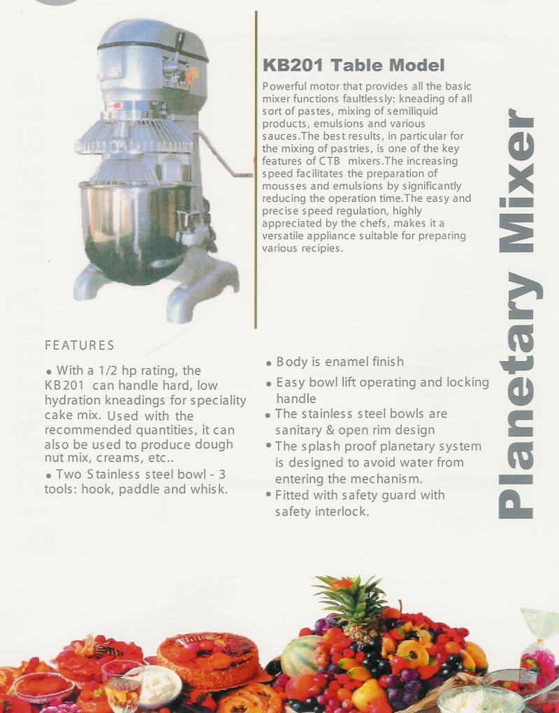 Laser Food Equipment - 20 Litre Dough/Cake
Mixers